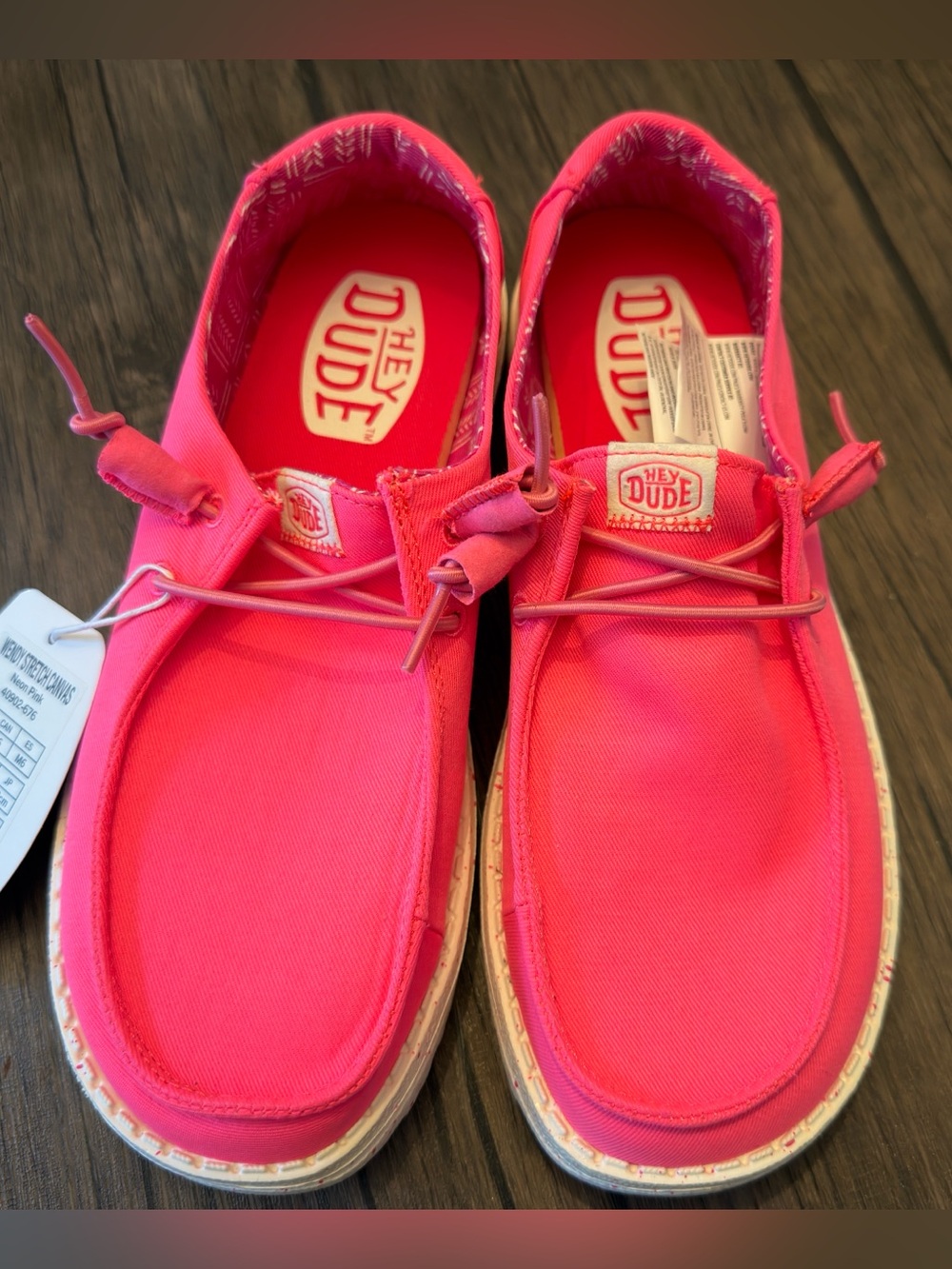 Hey Dude Woman’s Hot Pink Canvas Slip-On Sneakers